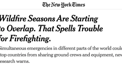 Our study on synchronous fire weather received media attention featured image